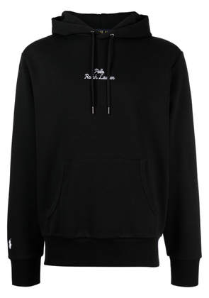 Polo Ralph Lauren logo-embroidered cotton-blend hoodie - Black