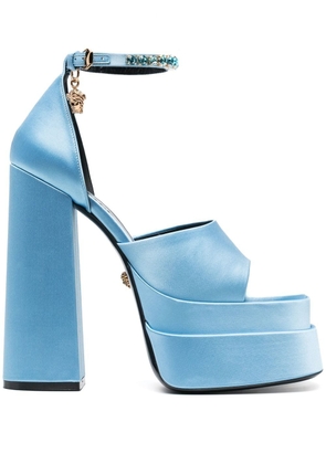 Versace Medusa charm platform sandals - Blue