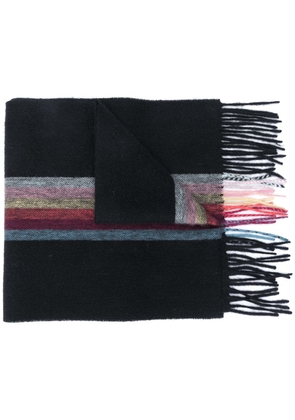 Paul Smith cashmere artist stripe scarf - Black