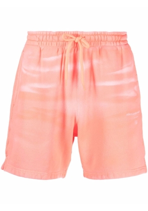 Alexander Wang tie-dye cotton track shorts - Pink