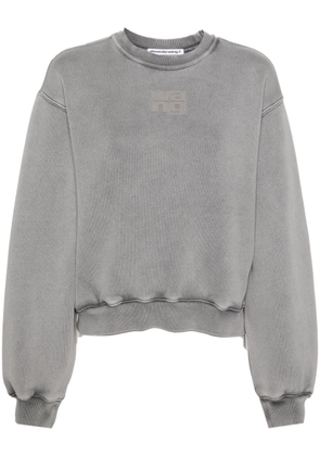 Alexander Wang logo-embossed sweatshirt - Grey