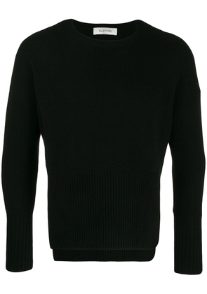Valentino Garavani logo-jacquard cashmere-blend jumper - Black