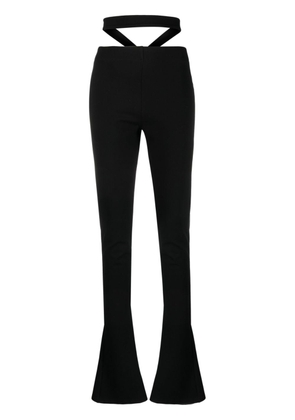ANDREĀDAMO cut-out flared trousers - Black