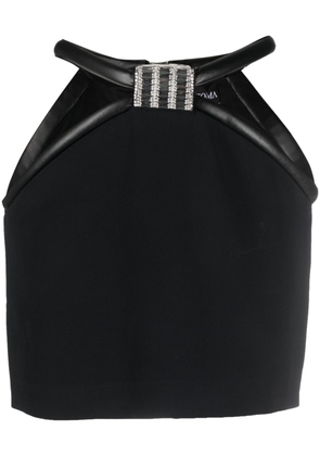David Koma crystal-embellished cut-out miniskirt - Black
