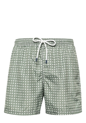Fedeli Madeira floral-print swim shorts - Green