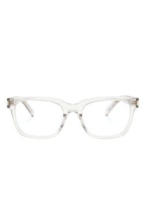 Saint Laurent Eyewear transparent rectangle-frame glasses - Neutrals