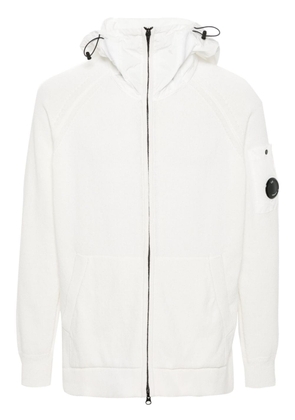 C.P. Company panelled cotton zip-up hoodie - Neutrals