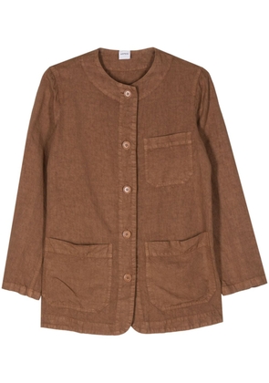 ASPESI linen buttoned jacket - Brown