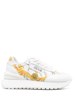 Versace Jeans Couture logo-patch almond-toe sneakers - White