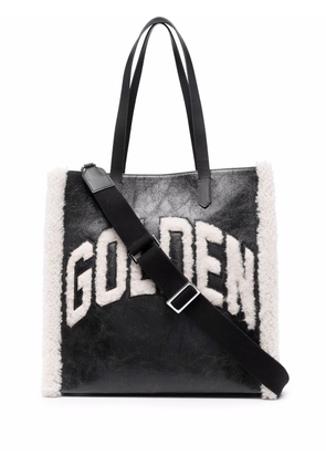 Golden Goose California faux-shearling tote bag - Black