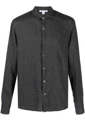 James Perse classic-collar linen shirt - Grey