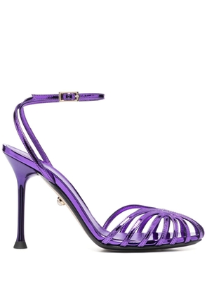 Alevì leather buckled sandals. - Purple