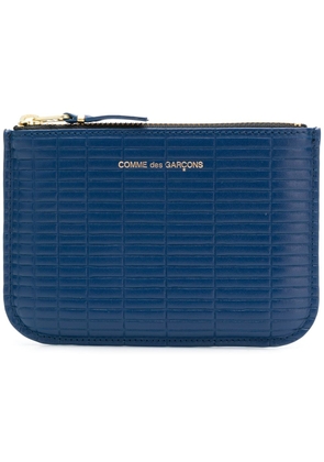 Comme Des Garçons Wallet textured leather purse - Blue