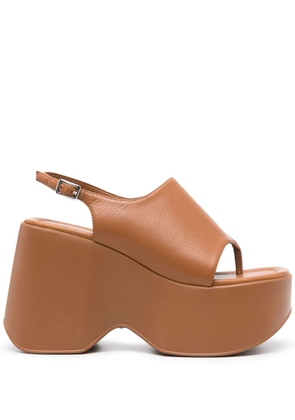 Vic Matie flatform leather sandals - Brown