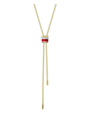 Boucheron 18kt yellow gold mini Quatre Red Edition diamond and ceramic tie necklace