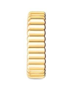 Boucheron 18kt yellow gold Quatre Grosgrain single hoop earring