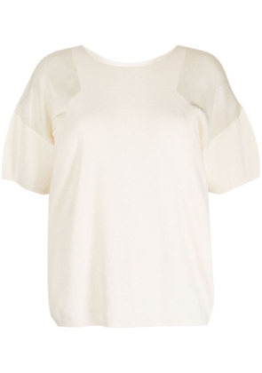 DKNY round-neck cotton T-shirt - Neutrals
