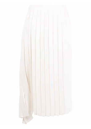 MM6 Maison Margiela asymmetric pleated midi skirt - Neutrals