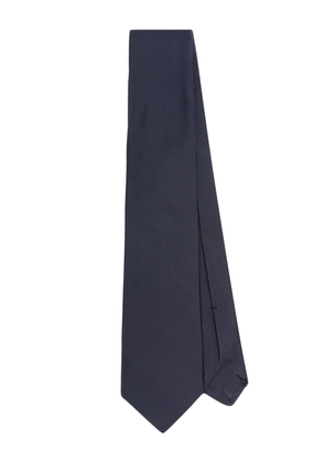 Kiton pointed-tip silk-blend tie - Blue