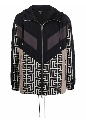 Balmain signature geometric-print jacket - Black