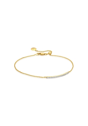 Monica Vinader Skinny Short Bar Diamond bracelet - Gold