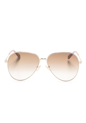 Chloé Eyewear pilot-frame gradient sunglasses - Gold