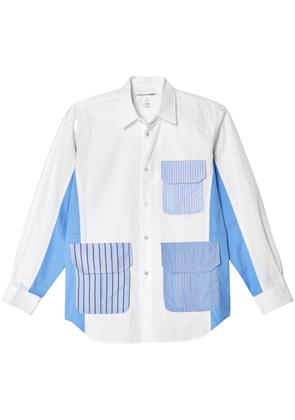 Comme Des Garçons Shirt panelled cotton shirt - White