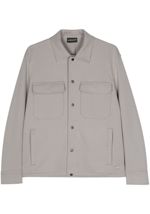 Emporio Armani jersey shirt jacket - Grey