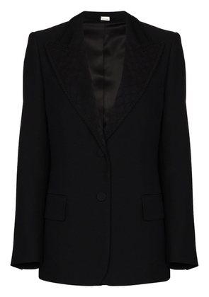 Gucci logo-jacquard blazer - Black