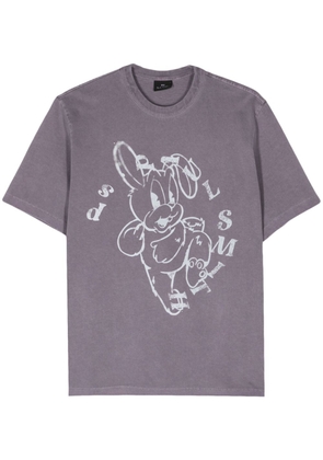PS Paul Smith Bunny-print cotton T-shirt - Purple