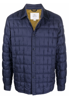 Woolrich quilted button-down coat - Blue