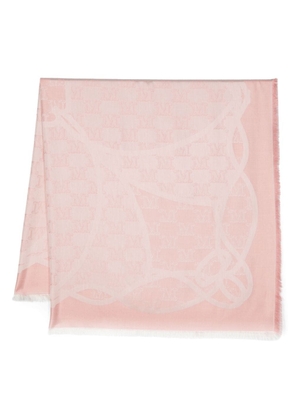 Max Mara logo-jacquard silk scarf - Pink