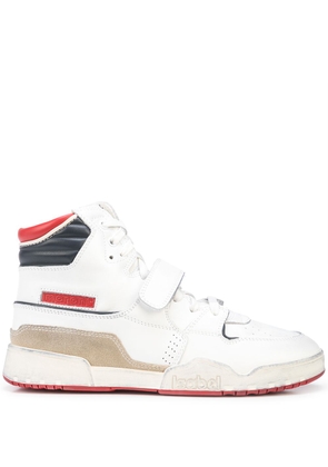 ISABEL MARANT Alsee leather touch-strap sneakers - White