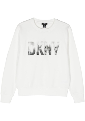 DKNY Skyline logo-debossed sweatshirt - Neutrals