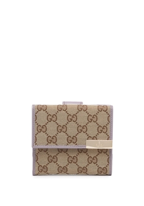 Gucci monogram leather wallet - Brown
