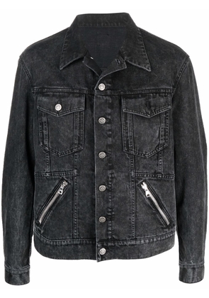 Balmain zip-detail denim jacket - Black