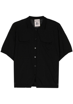 Semicouture short-sleeve cotton-blend cardigan - Black