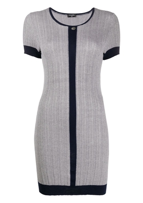 CHANEL Pre-Owned ribbed fitted mini dress - Grey