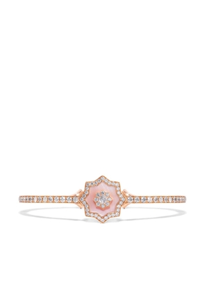 David Morris 18kt rose gold Astra diamond and mother-of-pearl bracelet - Pink