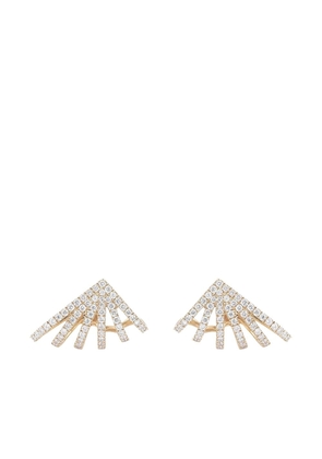 Dana Rebecca Designs 14kt yellow gold Sarah Leah six burst diamond earrings - Silver