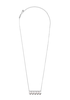 TASAKI 18kt white gold diamond pavé Collection Line Balance necklace - Silver