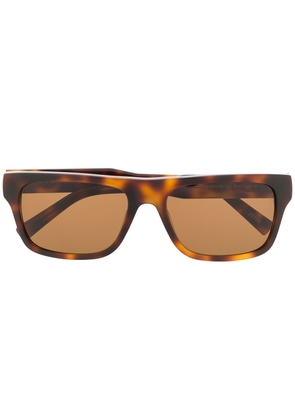 Zegna tortoiseshell square-frame sunglasses - Brown
