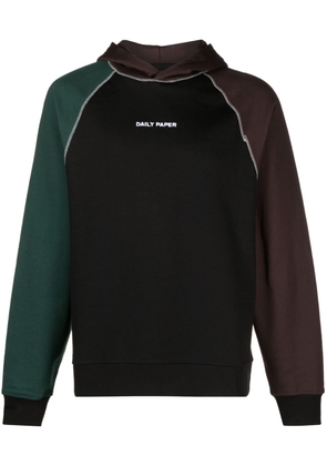 Daily Paper colour-block cotton hoodie - Black