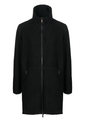 Giorgio Brato zip-fastening shearling coat - Black