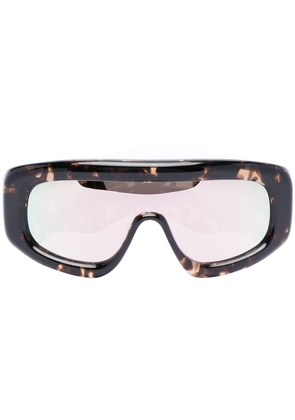 Palm Angels Eyewear Carmel mask-frame sunglasses - Brown