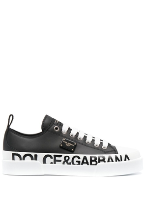 Dolce & Gabbana Portofino leather sneakers - White