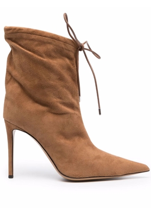 Alexandre Vauthier pointed lace-up boots - Neutrals