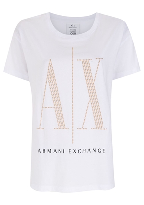 Armani Exchange sequin logo t-shirt - White