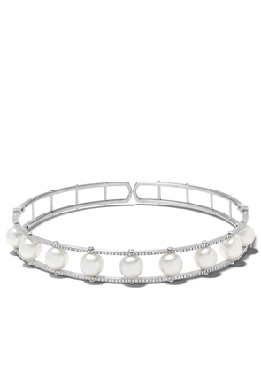 Yoko London 18kt white gold Mayfair South Sea pearl and diamond necklace - Silver