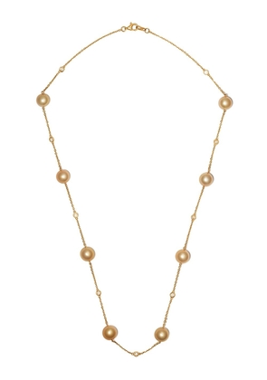 Yoko London 18kt yellow gold Classic Golden South Sea pearl and diamond necklace